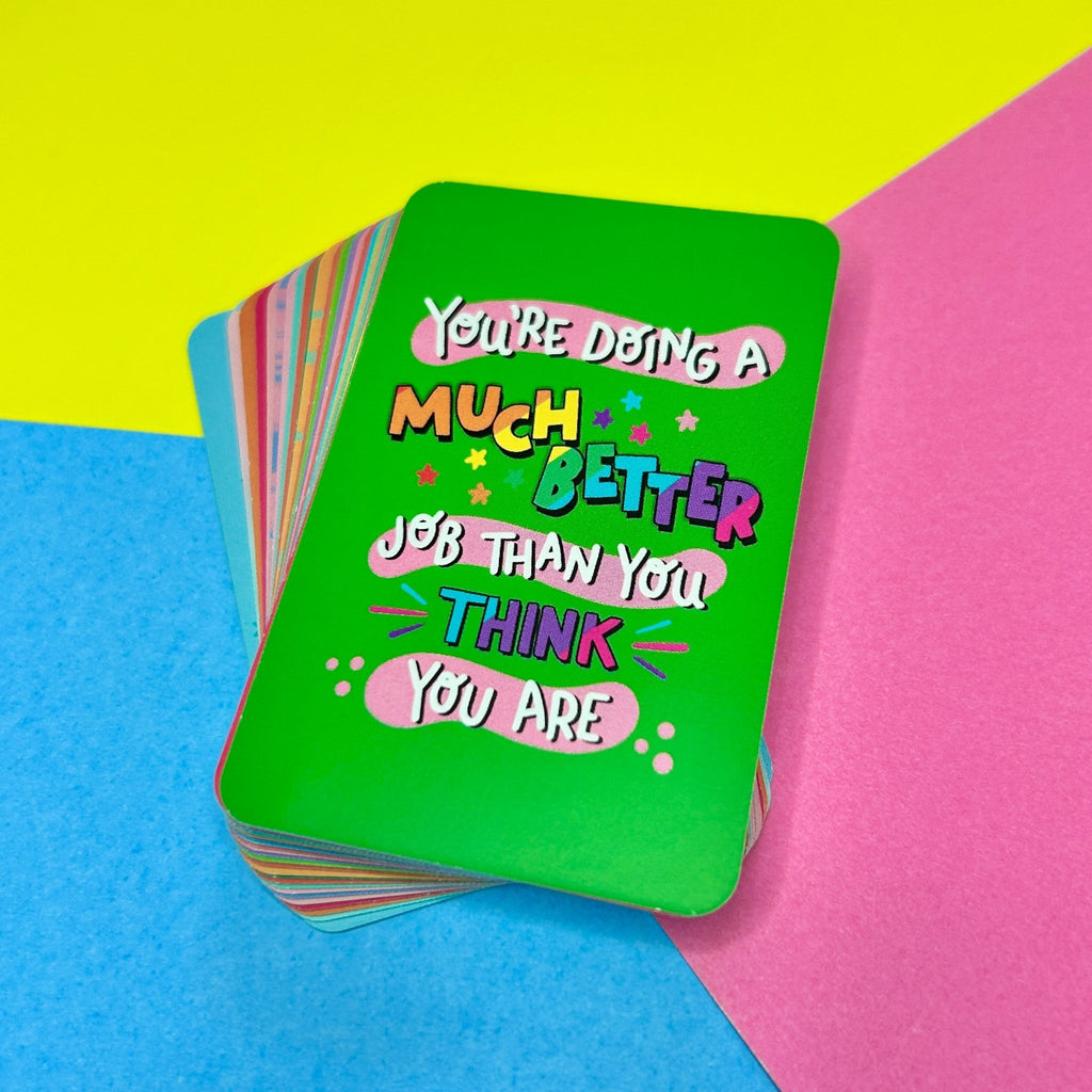 Pocketful of Pick - Me - Up Cards - 30 Motivational Reminder Quote Cards - Spiffy - The Happiness Shop