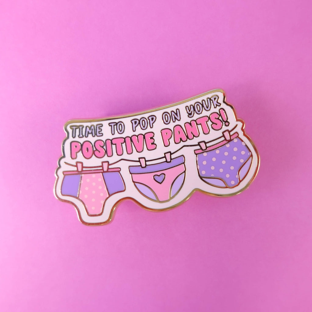 Positive Pants Enamel Pin - Spiffy - The Happiness Shop