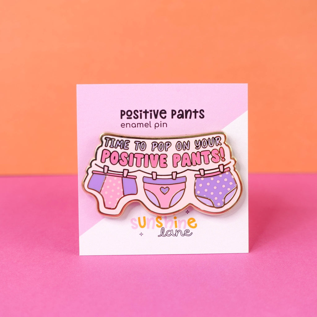 Positive Pants Enamel Pin - Spiffy - The Happiness Shop