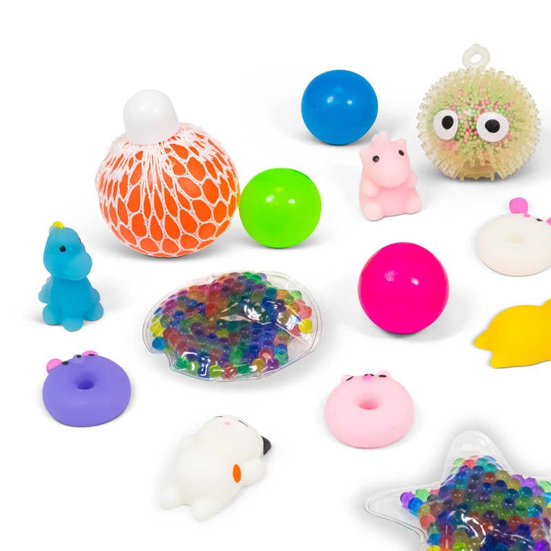 Sensory Squish Set - 20 Fidget Toy Favourites - Spiffy - The Happiness Shop