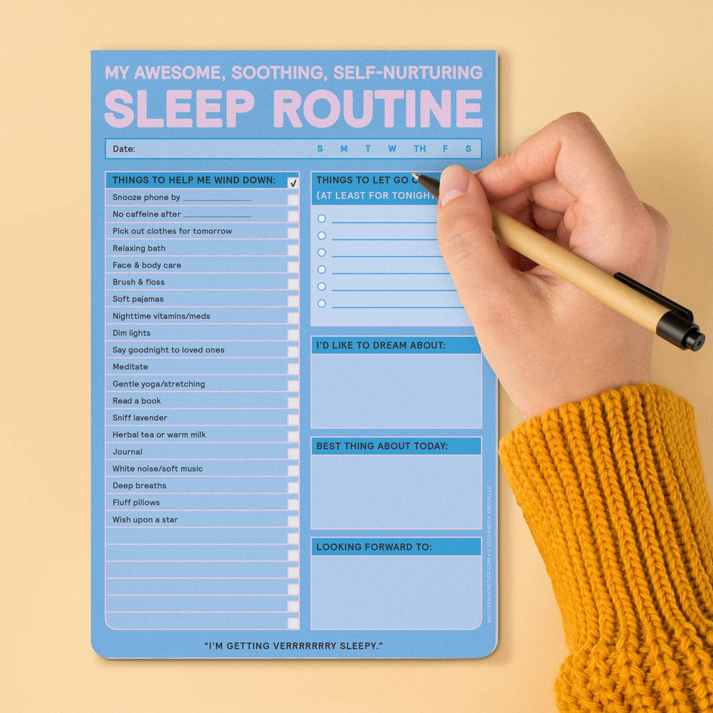 Sleep Routine - Self - Care Notepad - Spiffy - The Happiness Shop