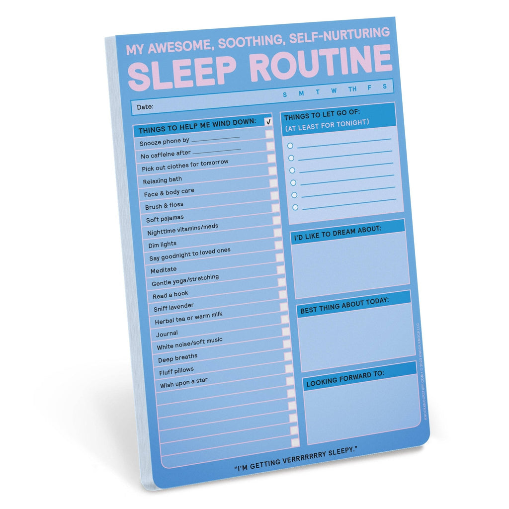 Sleep Routine - Self - Care Notepad - Spiffy - The Happiness Shop