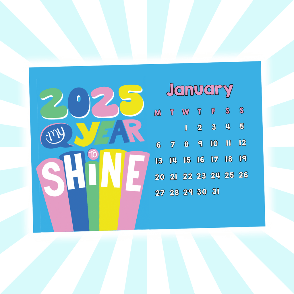 Spiffy's Happy New Year 2025 A5 Desktop Charity Calendar - Spiffy - The Happiness Shop