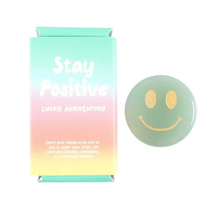 Stay Positive Aventurine Happy Face Crystal - Spiffy - The Happiness Shop