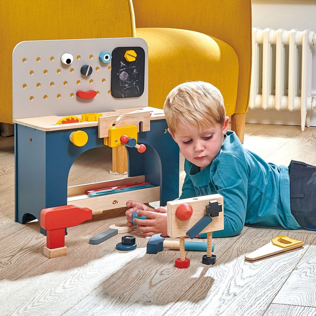 Table Top Tool Bench - Wooden DIY Role Play Set - Spiffy - The Happiness Shop