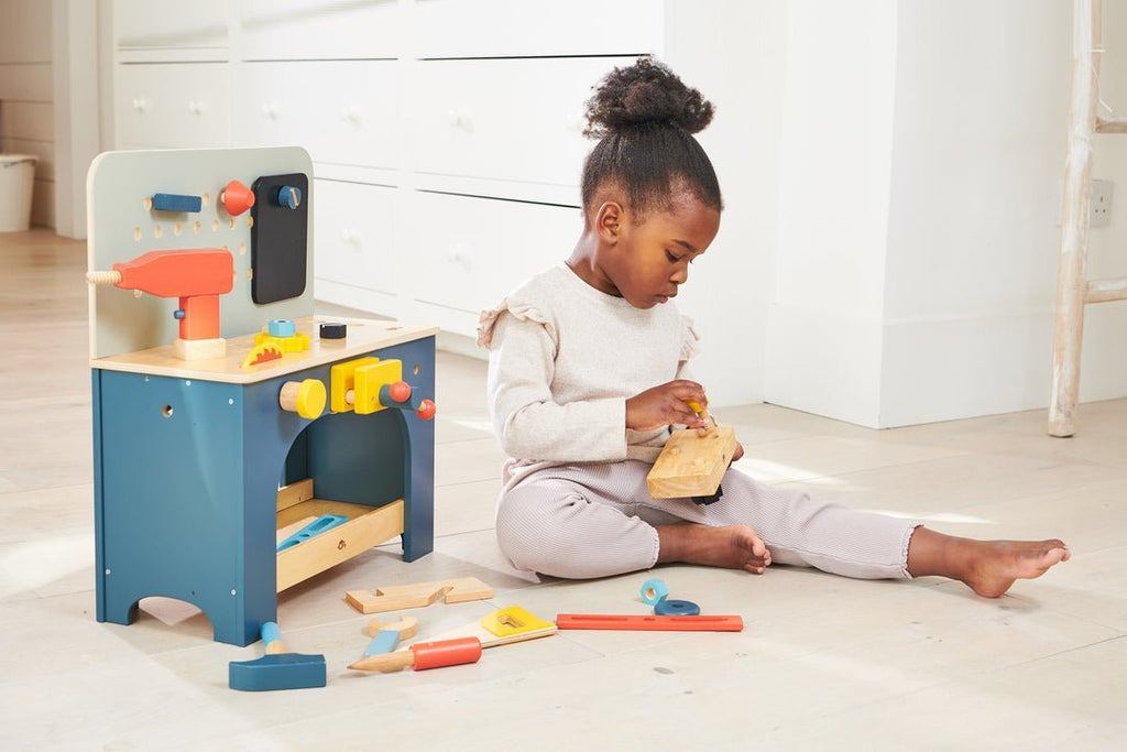 Table Top Tool Bench - Wooden DIY Role Play Set - Spiffy - The Happiness Shop