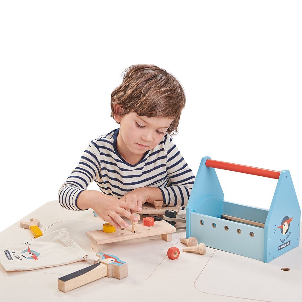 Tap Tap Tool Box - Wooden DIY Role Play Set - Spiffy - The Happiness Shop