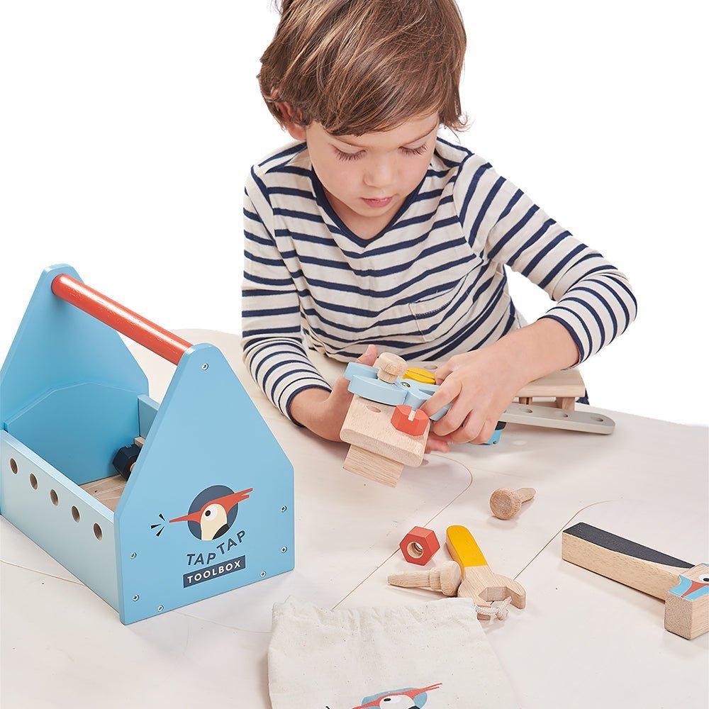 Tap Tap Tool Box - Wooden DIY Role Play Set - Spiffy - The Happiness Shop