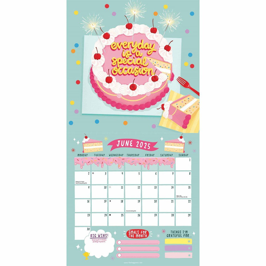 The Happiness Club Square Wall Calendar 2025 - Spiffy - The Happiness Shop