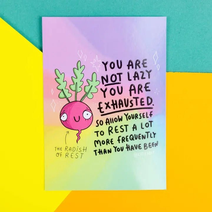 The Radish of Rest A6 Postcard - Spiffy - The Happiness Shop