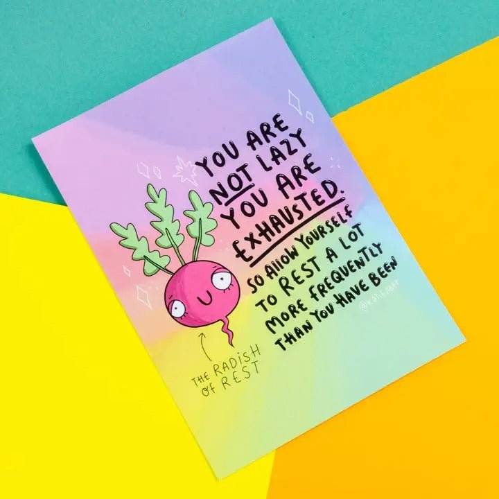 The Radish of Rest A6 Postcard - Spiffy - The Happiness Shop