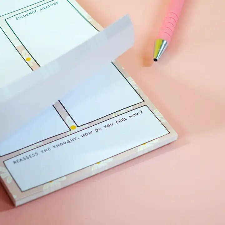 Thoughts vs Facts Notepad - Challenge Negative Thoughts - Spiffy - The Happiness Shop