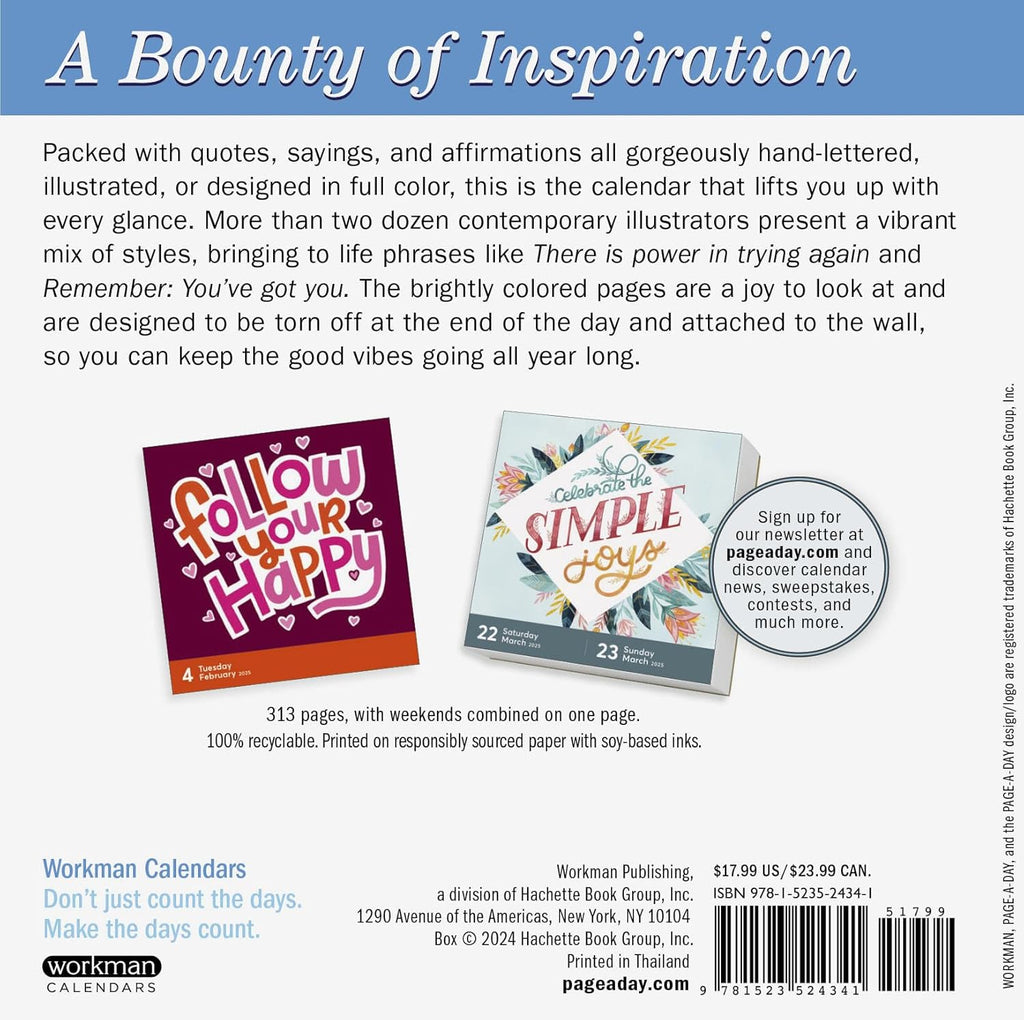 Today Is Going to Be a Great Day Page - A - Day Desktop Calendar 2025 - Spiffy - The Happiness Shop