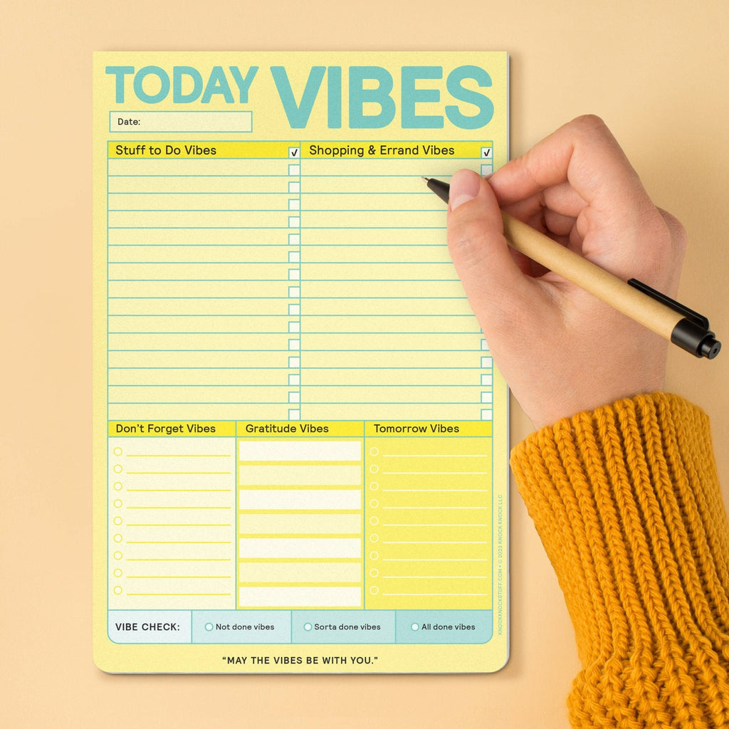 Today Vibes - Self - Care Notepad - Spiffy - The Happiness Shop