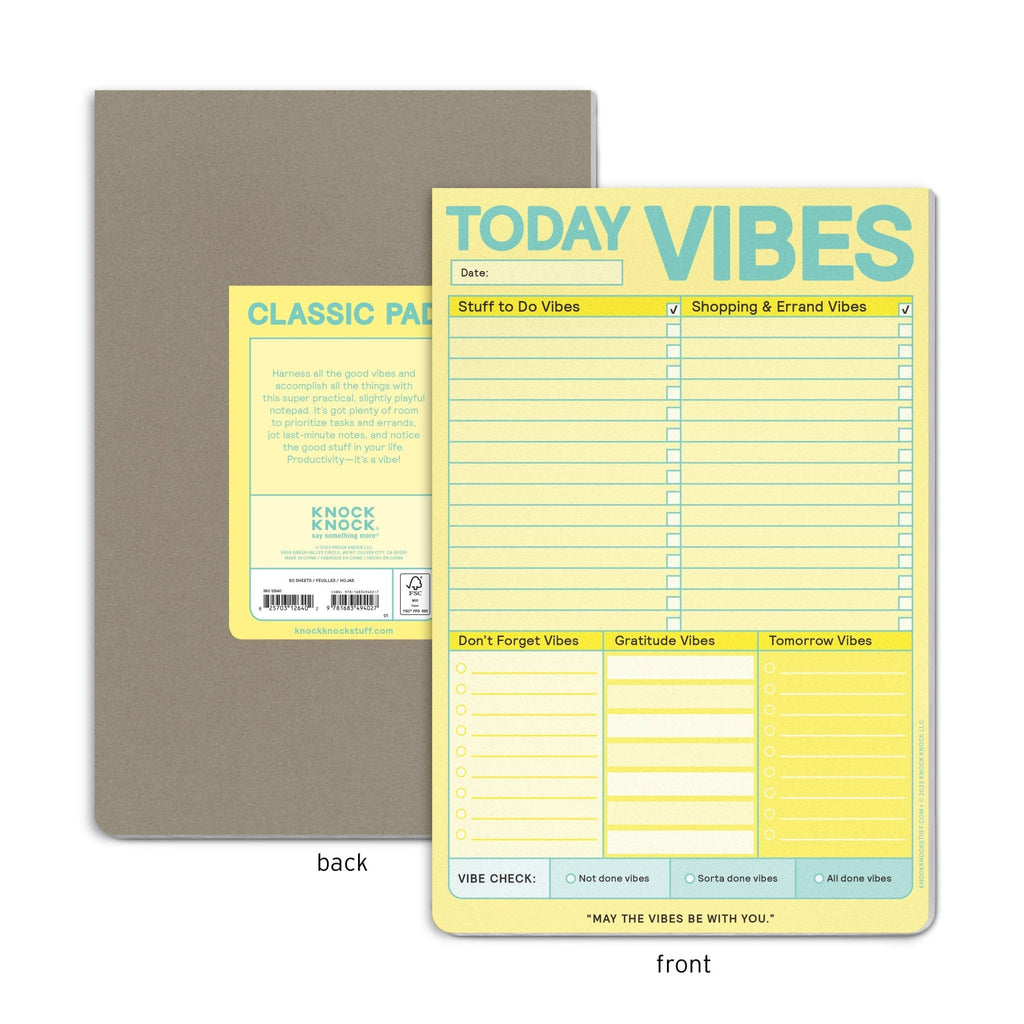 Today Vibes - Self - Care Notepad - Spiffy - The Happiness Shop