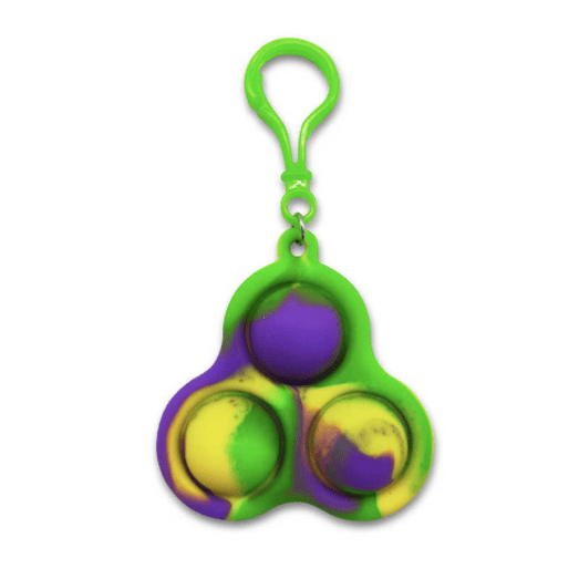 Triple Push Popper Keyring - 30 for £20! - Spiffy - The Happiness Shop