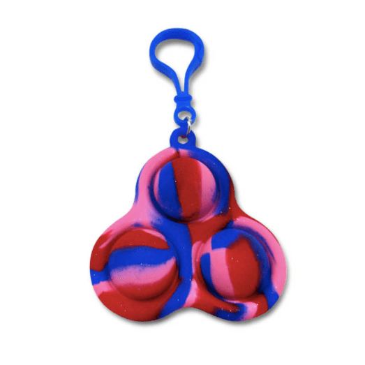 Triple Push Popper Keyring - 30 for £20! - Spiffy - The Happiness Shop