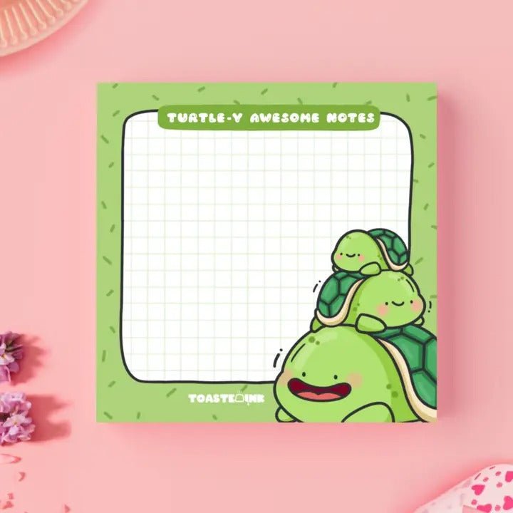 Turtle Sticky Notes - Cute Memo Pads - Spiffy - The Happiness Shop