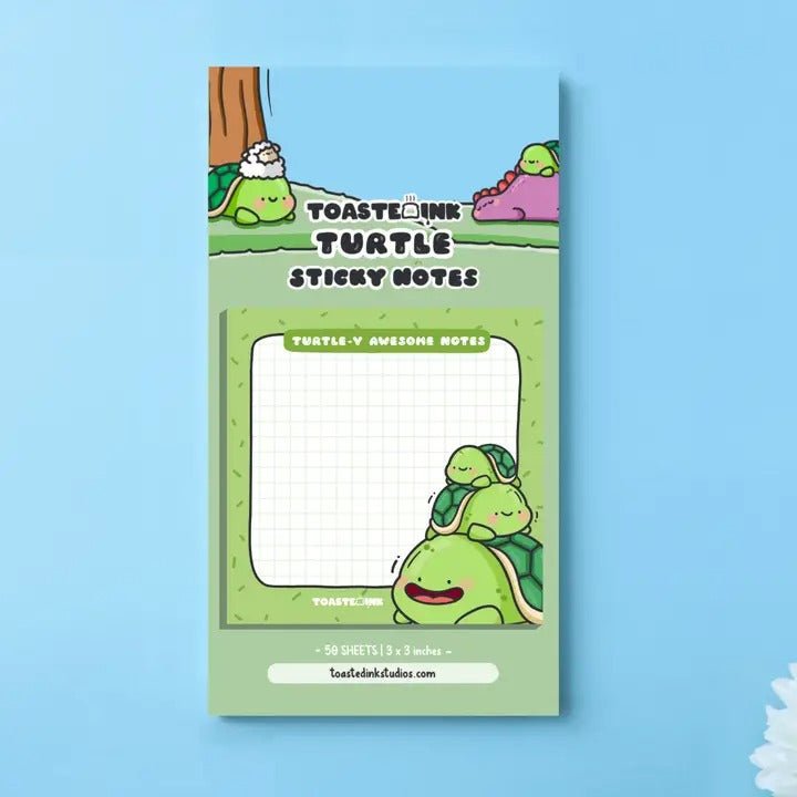 Turtle Sticky Notes - Cute Memo Pads - Spiffy - The Happiness Shop
