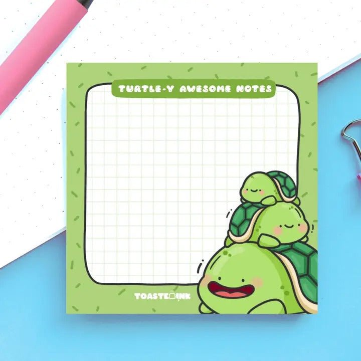 Turtle Sticky Notes - Cute Memo Pads - Spiffy - The Happiness Shop