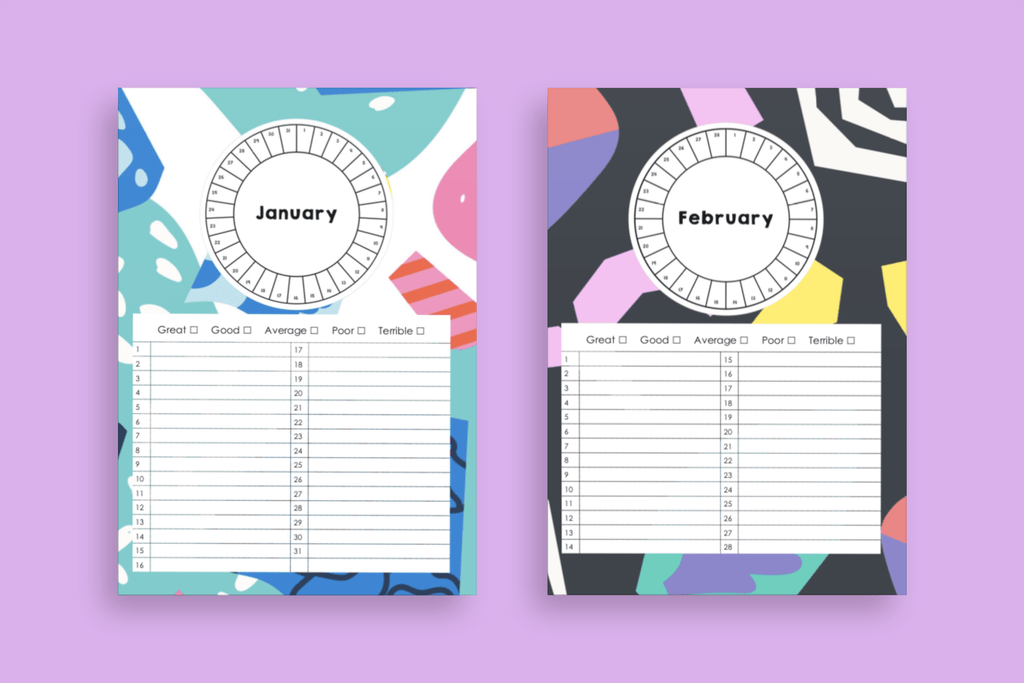 12 Month Mood Tracker Worksheets *DIGITAL DOWNLOAD* - Spiffy - The Happiness Shop