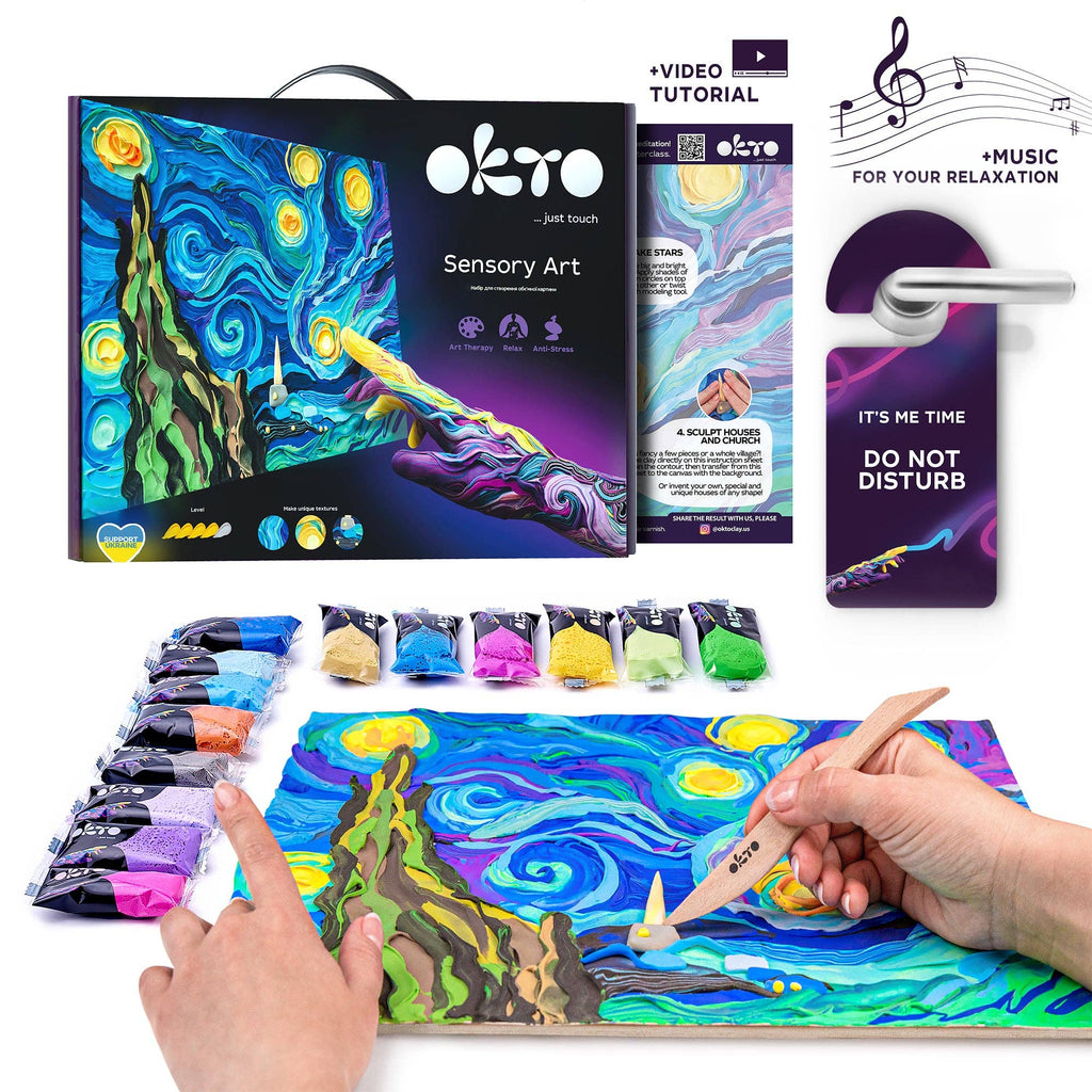 3D Sensory Art Canvas - Starry Night by Vincent Van Gogh - Spiffy - The Happiness Shop