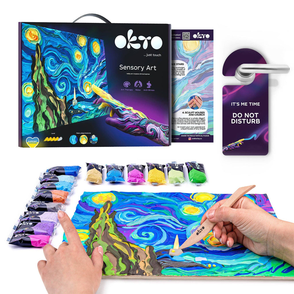 3D Sensory Art Canvas - Starry Night by Vincent Van Gogh - Spiffy - The Happiness Shop