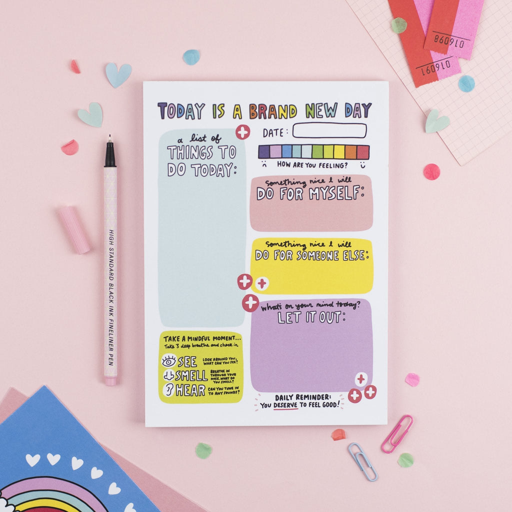 Brand New Day Notepad by Angela Chick - Spiffy - The Happiness Shop
