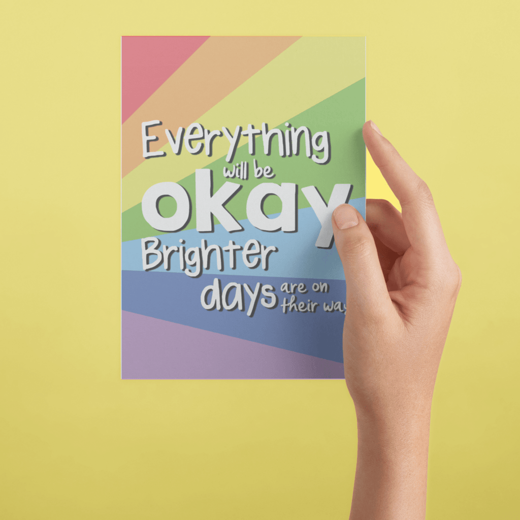 Brighter Days Rainbow Postcard - Spiffy - The Happiness Shop