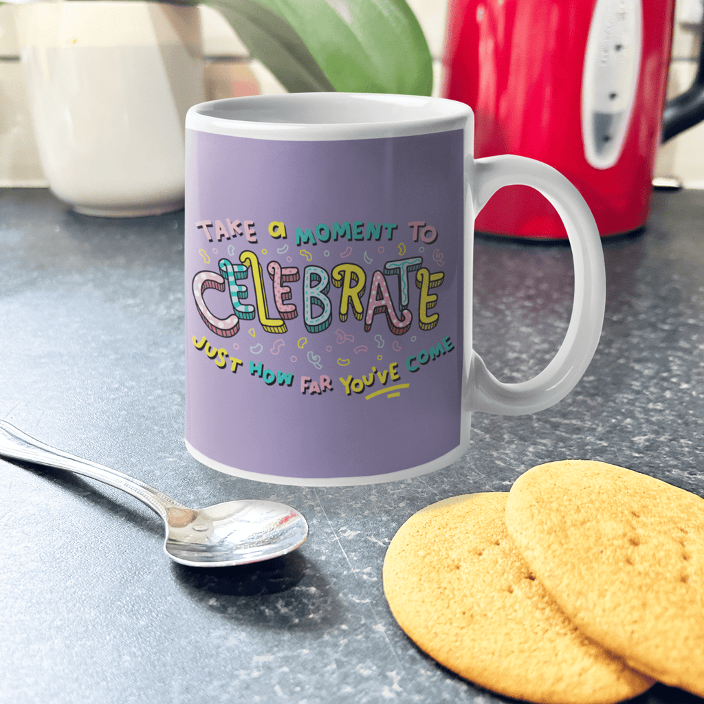 Celebrate How Far Mug - Spiffy - The Happiness Shop