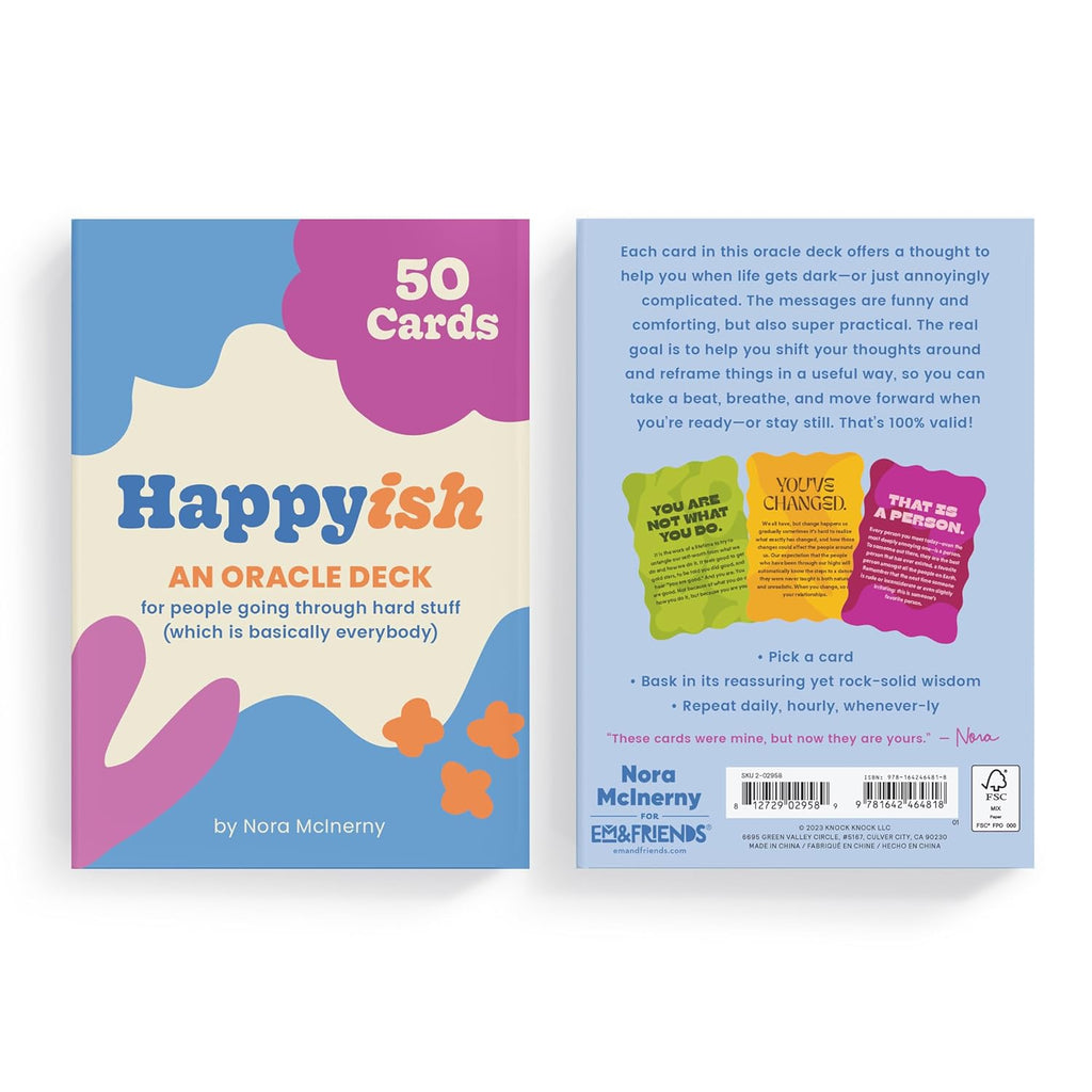 Em & Friends Happyish Cards - An Oracle Deck for People Going Through Hard Stuff (which is basically everybody) - Spiffy - The Happiness Shop