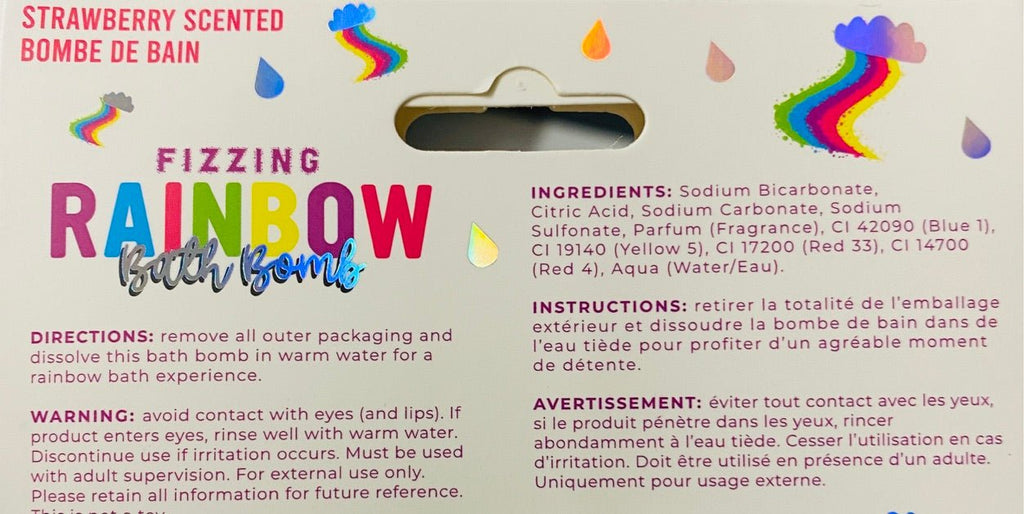 Fizzing Rainbow Bath Bomb - Spiffy - The Happiness Shop