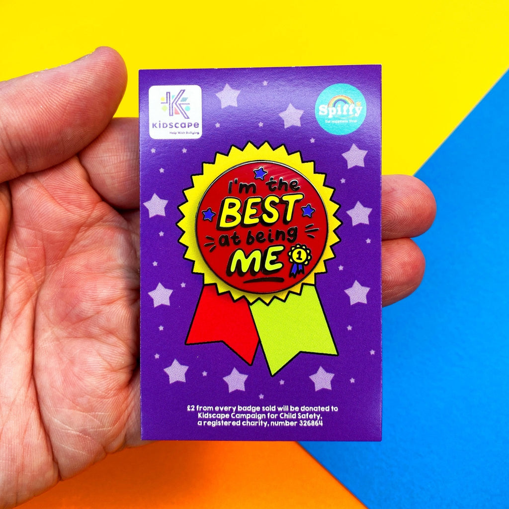 I'm the Best at Being Me Kidscape Charity Enamel Pin - Spiffy - The Happiness Shop