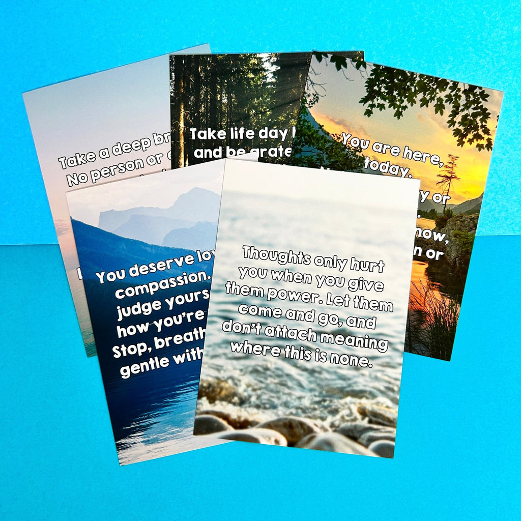 Mindful Scenes Postcard Set with Calming Quotes - Spiffy - The Happiness Shop
