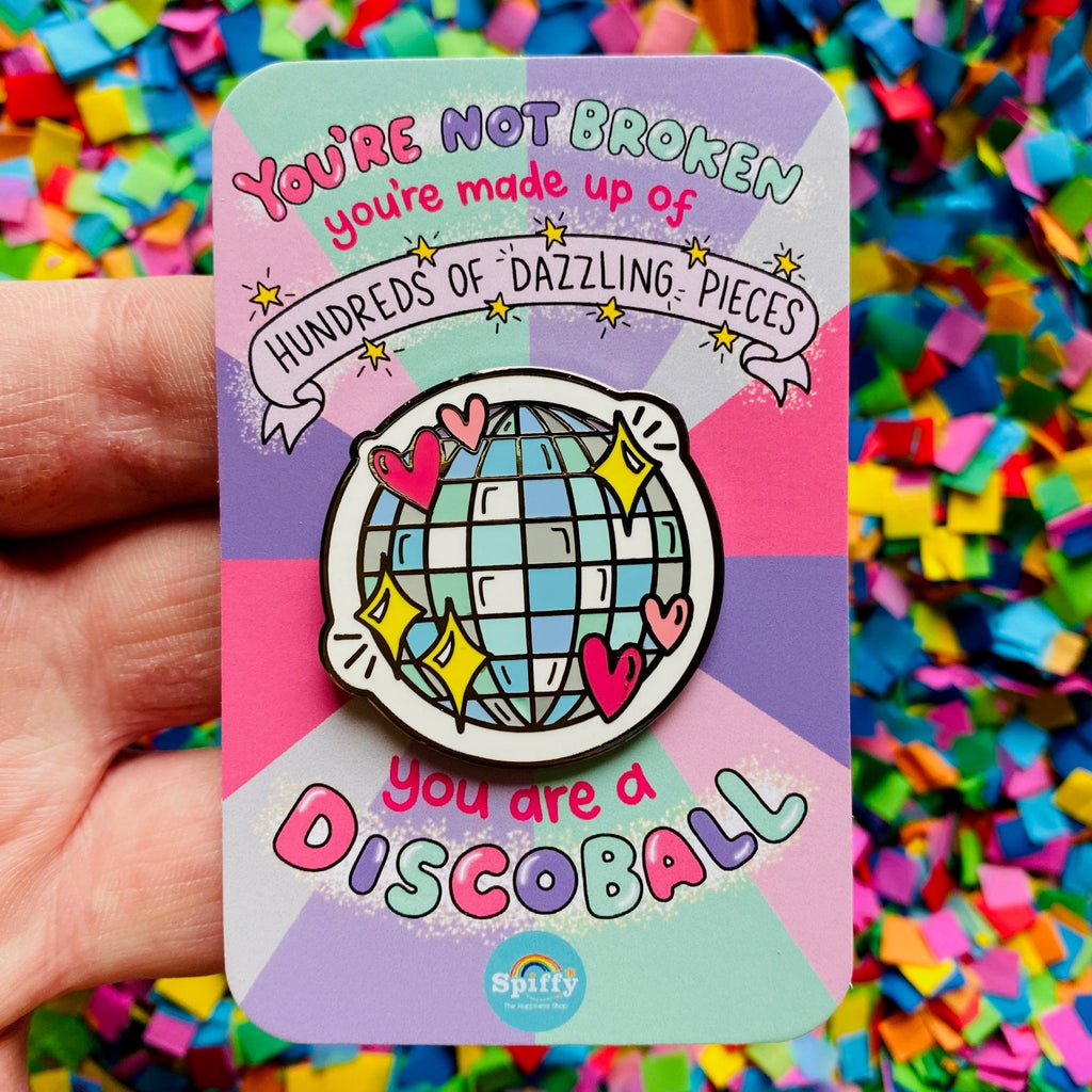 Rainbow Reminders Enamel Pin Bundle - Four Designs for £25 - Spiffy - The Happiness Shop