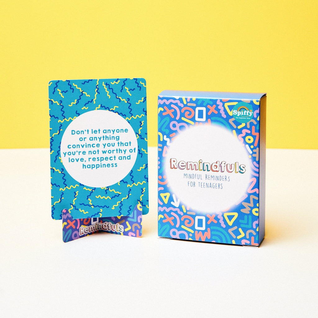 Remindfuls - Mindful Reminders for Teenagers - Motivational Card Deck for 12 to 18 Year Olds - Spiffy - The Happiness Shop