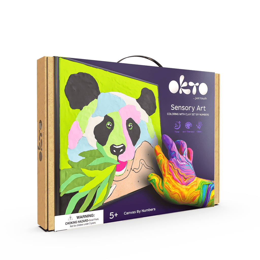 Sensory Air Clay Painting By Numbers - Panda - Spiffy - The Happiness Shop