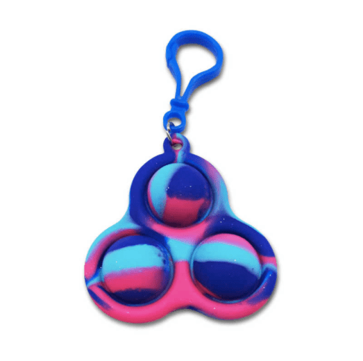 Triple Push Popper Keyring - 10 for £10 - Spiffy - The Happiness Shop