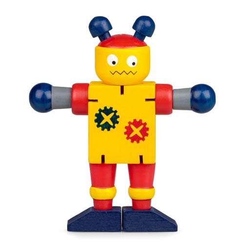 Wooden Flexi Robot Sensory Toy - Spiffy - The Happiness Shop