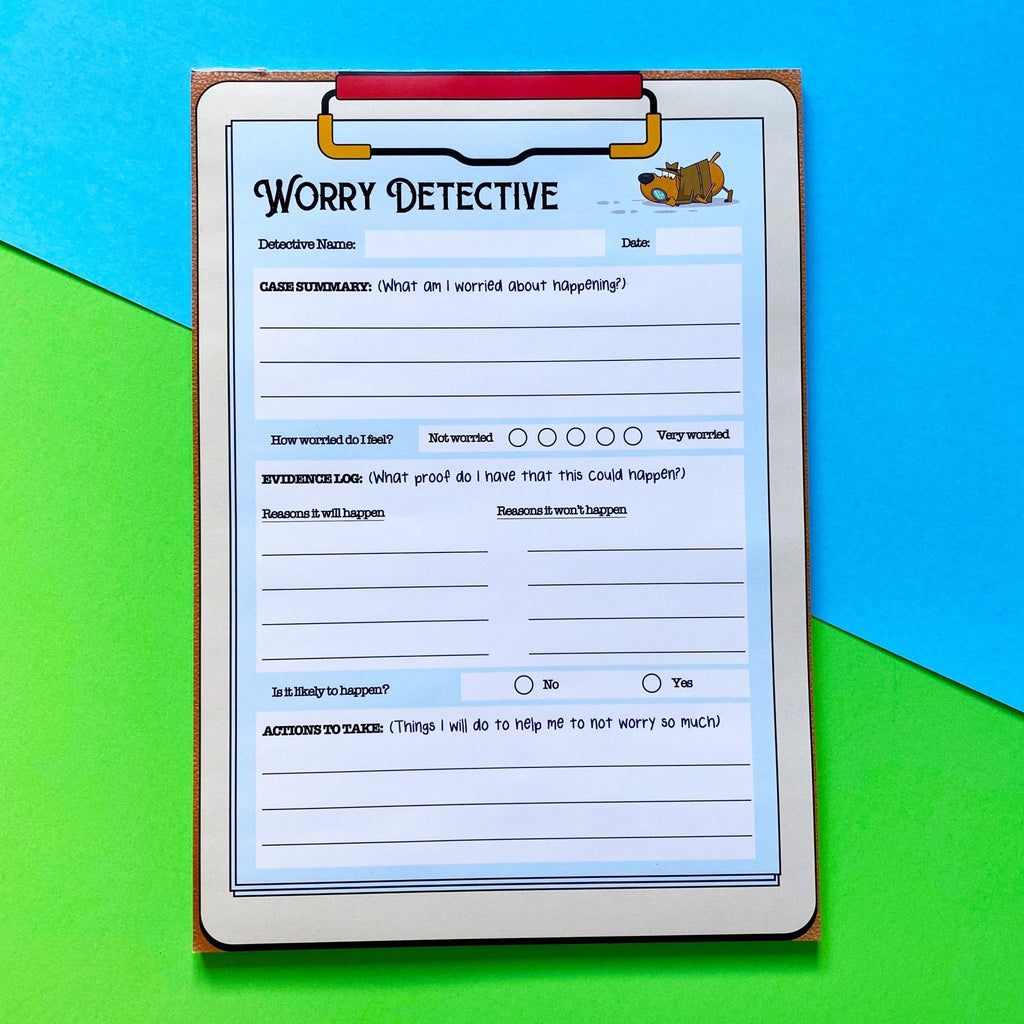 Worry Detective A4 Notepad - 50 pages - Spiffy - The Happiness Shop