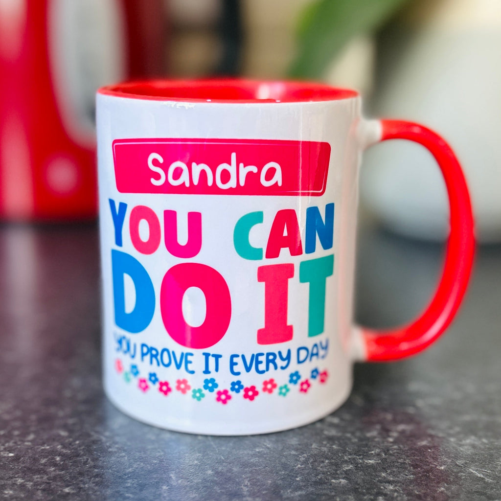 You Can Do It - Personalised Motivational Mug with Name and Optional Gift Note - Spiffy - The Happiness Shop