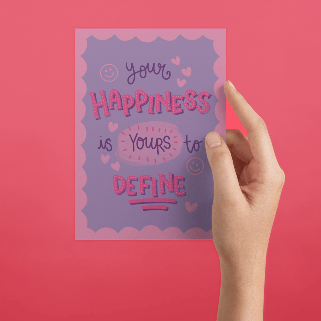 Your Happiness Is Yours to Define A6 Postcard - Spiffy - The Happiness Shop